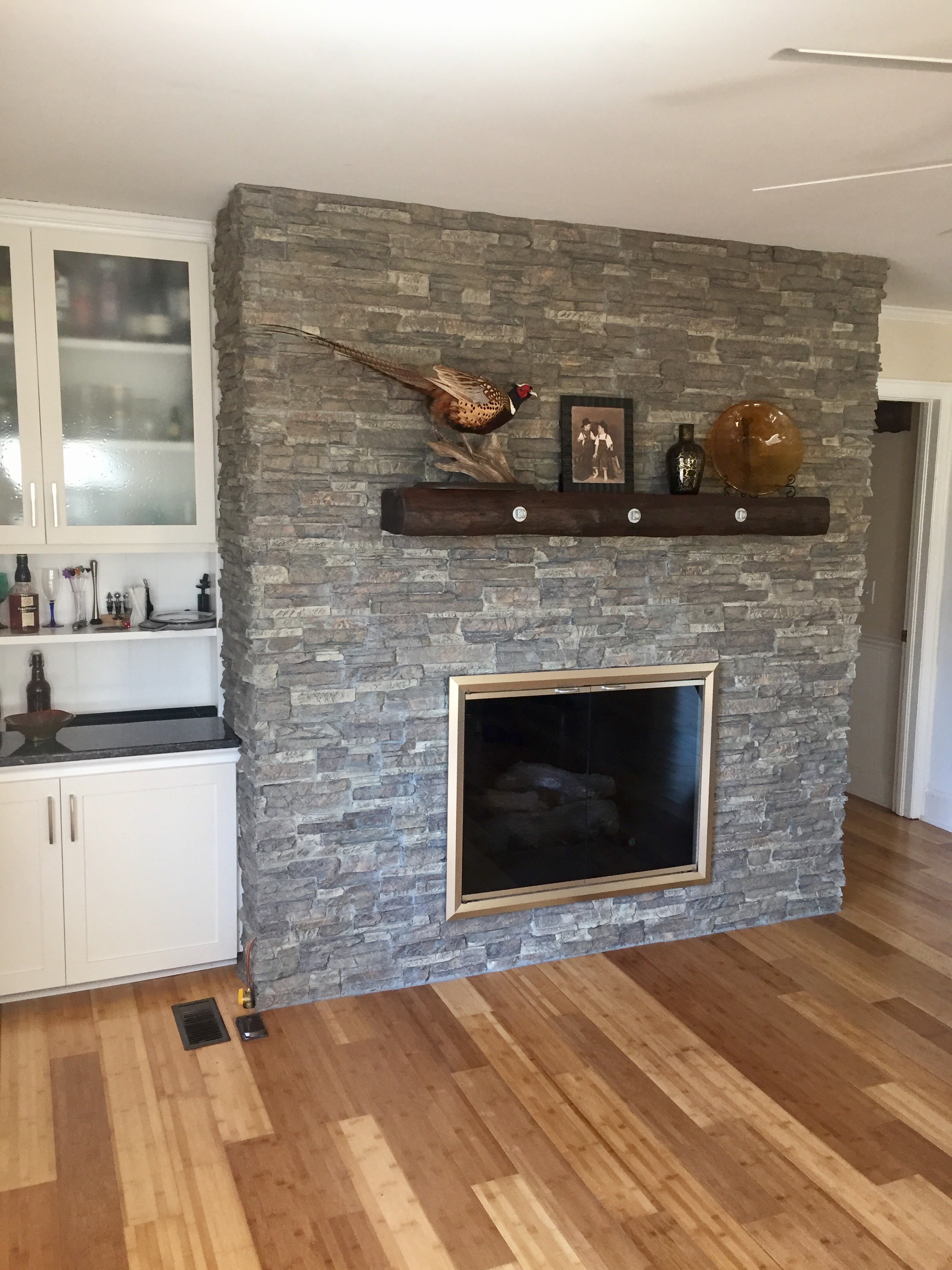 Covering A Brick Fireplace Easy Diy Project Barron Designs