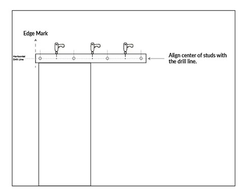 Predrill holes for header board diagram